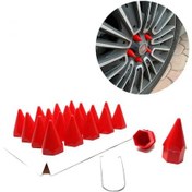 Resim Sts Oto Aksesuar Sivri Mermi Bijon Kapağı Sökme Aparatlı Kırmızı 19 mm 