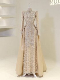 Resim Couture Alfa Tesettür Abiye - Bej / 42 