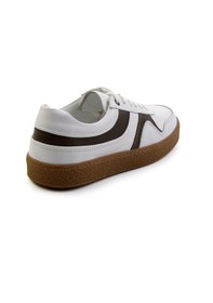 Resim Bambi Beyaz Yeşil Leather Erkek Sneaker E01585002603 Yeşil 