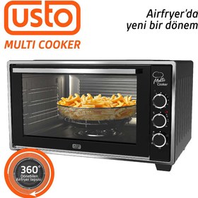 Resim Usto 2115 Airfry Özellikli 50lt Multi Cooker Midi Fırın Siyah 