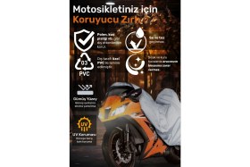 Resim Breen Sym Symphony Sr 125 Arka Çanta Uyumlu Motosiklet Branda Su Geçirmez Dayanıklı Kumaş 