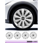 Resim CVL Auto Market Chevrolet Rezzo 15 Inç Jant Kapağı Amblemli Gri [4 Adet Kapak] 117 CVL-ADT9767 