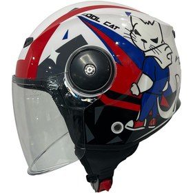 Resim Sway Sw 814 Cool Cat Beyaz Çocuk Kaskı 