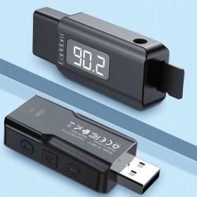 Resim Earldom BR17 Bluetooth 5.3 FM Transmitter - SD Kart, Aux Çıkışlı, Eller Serbest Arama Destekli Dijital Ekranlı Araç USB Şarj Cihazı 
