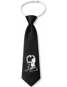 Resim Herşey Nota Çocuk Siyah Atatürk İmzalı Lastikli Kravat Ayarlanabilir Unisex Açık Gri 