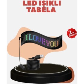 Resim Aylina Mey Ithalat® Kayan Yazı Destekli Rgb LED Reklam Paneli USB ile Kolay Kurulumlu 