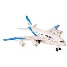 Resim Çek Bırak Die Cast Uçak A380 Mavi 