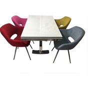 Resim Masa X Takım Model Metal Çelik Nikelaj Ayak Yan Açıl Glosspan Tabla Monaco Dökme Sünger El Yapım 