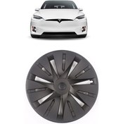 Resim Tesla Model Y Aurora Jant Kapağı Seti 19 İnç, Mat Siyah Renk 