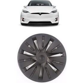 Resim Tesla Model Y Aurora Jant Kapağı Seti 19 İnç, Mat Siyah Renk 