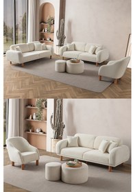 Resim Regnum Koltuk Takımı 3+3+1 Krem 