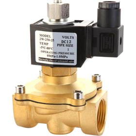 Resim Guangdong Spirit DN15K DC12V Tek Yönlü Boru Hattı Su Vanası, Hava Valfi, Su Için Iki Yönlü Solenoid Valf, Normalde Açık Solenoid Valf 