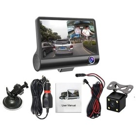 Resim 3 Kameralı 1080p Yol Kayıt Araç Kamerası Türkçemenü Üç Kameralı 