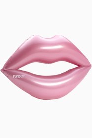 Resim Metalik Pembe Dudak Şekilli Şişme Havuz Şamandırası - Pembe 