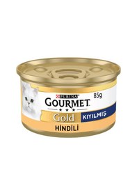 Resim Gold Kıyılmış Hindili Kedi Konservesi 85g 