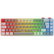 Resim Rampage Yoru Mını Pro Gri/beyaz 2.4ghz+Bt5.0+Type-C 5 Bağlantı Outemu Red Swich Q Mekanik Gaming Oyuncu Klavye Rgb 
