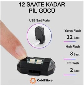 Resim Kumandalı Çakarlı Şarjlı 7 Renk Ve 20 Modlu Mini Led Işık Drone M 