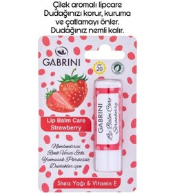 Resim Gabrini Lip Balm Care Strawberry Shea Ve Vitamin E Dudak Balmı 
