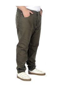 Resim Mode Xl Büyük Beden Erkek Gabardin Pantolon 5 Cep Doğa Classic 22920 Haki Haki 