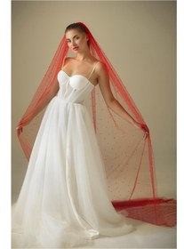 Resim bbays new trend Gelin Duvağı,gelinlik Aksesuarı Nikah ,incili Gelin Duvak 1,5 Mt Tokalı Gelin İncili Duvak, 1,5 mt 