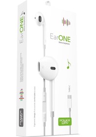 Resim Powerway BTX20 Earone Type-C Girişli Type-C Çıkışlı Tüm Cihazlarla Uyumlu Stereo Mikrofonlu Kablolu Kulaklık 