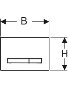 Resim Geberit SIGMA50 Kumanda Paneli, Çift Basmalı (Pirinç Basma Buton), Siyah - 115.672.DW.2 