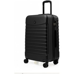 Resim Orta Boy Valiz 4x2 Teker Siyah-siyah 1168-s Siyah 