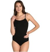 Resim Kadın Ten 2'li Paket Ip Askılı Likralı Kancalı Çıtçıtlı Body Zıbın 001 