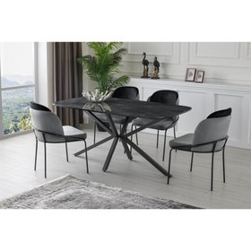 Resim Polo Çapraz High Gloss Yemek Masa Sandalye Takımı 90x180cm 
