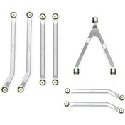 Resim Geekyou Alüminyum Yüksek Temaslı Chassis Link Seti, 1/24 Axial Scx24 C10 Bronco Jeep İçin Performans Artırıcı, Gümüş Renkli Bjm116 Aksesuarı 