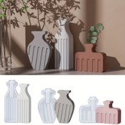Resim 3Kinds LEQU Mutlu ve Eğlenceli Silikon Reçine Döküm Kalıpları, Çiçek Halkası ile Kare Düz Vazo, El Sanatları, Dekorasyon, Reçine Döküm, Ev DIY Dekorasyonu için 