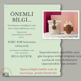 Resim Modern Evlere Ferah Dokunuş, İsim ve Motto Yazılabilen Çift Alevli ve Deri Detaylı Mum, Beyaz 