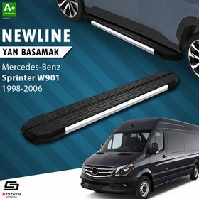 Resim S-Dizayn Mercedes Sprinter W901 Orta Şase NewLine Krom Yan Basamak 263 Cm 1998-2006 A+ Kalite 