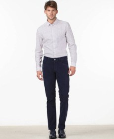 Resim Kip Erkek Slim Fit Korduroy Pantolon - Minimalist Günlük Stil Lacivert 