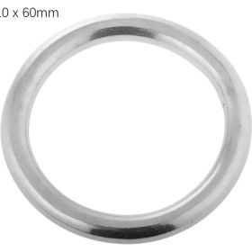 Resim Kagen Çok Amaçlı Pas Direnci 304 Paslanmaz Çelik Pürüzsüz Kaynaklı Cilalı Yuvarlak O Halka Kalınlığı - ,10 x 60MM (Yurt Dışından) 