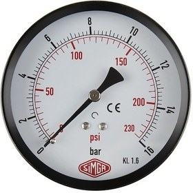 Resim Simga 0-2,5 Bar Çap Ø52 MM Arkadan Bağlantılı Kuru Tip Manometre 