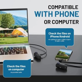 Resim Mini Wıfı Aksiyon Kamerası 1080P Taşınabilir Vücut Kamerası Giyilebilir Video Kaydedici Ipx7 