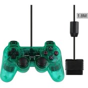 Resim Papajack Yeşil Kablolu Denetleyici Gamepad Sony Ps2 Playstation2 Çift Şok Konsolu Video Oyunu Joystick Gamepad Uzun Kablo Joypad Dropship (Yurt Dışından) 