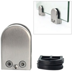 Resim 15-20mm İçbükey Kavisli Alt Mat Cilalı 201 Paslanmaz Çelik Sabit Klips Korkuluk Cam Ahşap Katman Kurulu Kelepçe Braketi Diğer 