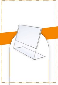 Resim Genel Markalar A5 L Tipi Yatay Masa Üstü 10'lu Paket / 2.8 Mm Şeffaf Pleksi Föylük / Broşürlük 