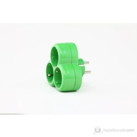 Resim Hakelsan Üçlü Golyat Fişli Priz Yeşil 