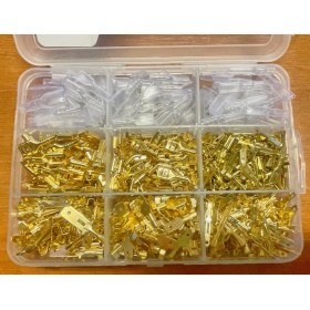 Resim 680 Adet Sarı (Dışı + Erkek) Izolesiz Terminal Seti (6,3-4,8-2,8 Mm) 