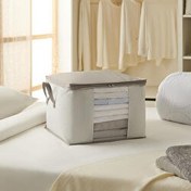 Resim Orta Boy Pvc Pencereli Gri Çizgili Stuff & Things Hurç 45 X 40 X 30 Cm Ocean Home Textile