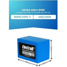 Resim Arora Anka 8000 Uyumlu Batarya Lifepo4 72v 25ah 