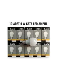 Resim Ct-4277 9w Led Ampul Beyaz 6500k 10'lu Paket Ampul E27 Uyumlu 