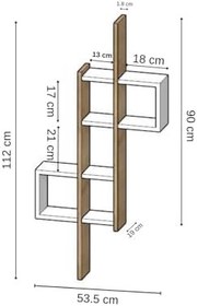 Resim Mudesa Duvar Rafı Kitaplık Duvara Monte Kitap Rafı Modern Dekoratif Pratik Şık Raf Ev Dekorasyonu 