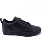 Resim MARCOMEN Siyah Deri Erkek Sneaker Ayakkabı 