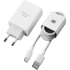Resim xımıx Infinix 45W Süper Hızlı Şarj Adaptörü Kablo Seti - Hızlı Şarj Aleti 