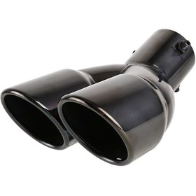 Resim Evrensel Araba Şekillendirme Paslanmaz Çelik Dirsek Egzoz Kuyruk Susturucu Ucu Borusu, İç Çap: 7.2cm Gri 