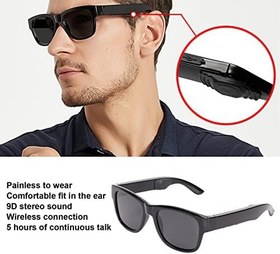 Resim BigKing Akıllı Güneş Gözlüğü, Taşınabilir Çok Fonksiyonlu Gürültü Önleyici Kablosuz Bluetooth 5.0 Güneş Gözlüğü PC Dizüstü Bilgisayar İçin İyi Hediye 